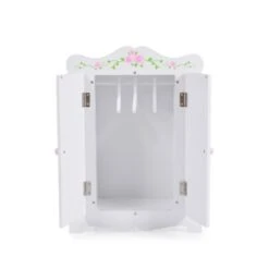 MONI Puppenkleiderschrank PH12B011 Holz, Maße 42,5 X 22 X 57 Cm, 3 Kleiderbügel Puppenmöbel -Kinderspielzeugladen 24525536 04