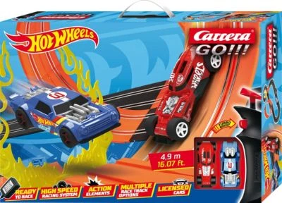 CARRERA GO!!! - Hot Wheels 4,9 M Autorennbahn Mit Sprungschanze Und Looping 1 CARRERA GO!!! - Hot Wheels 4,9 M Autorennbahn Mit Sprungschanze Und Looping
