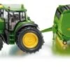 SIKU 1665 John Deere Traktor Mit Ballenpresse