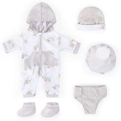 Deluxe Puppenkleidung Set 7-tlg. Grau Von Bayer, 40-46 Cm 2 Deluxe Puppenkleidung Set 7-tlg. Grau Von Bayer, 40-46 Cm – Bild 2