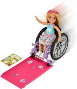 Barbie Chelsea-Puppe (blond) Und Rollstuhl. Spielzeug Für Kinder Ab 3 Jahren -Kinderspielzeugladen 26406524 04