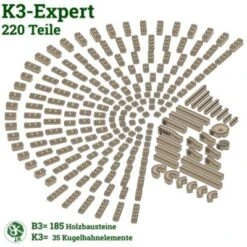 Baumkinder Kugelbahn Holz "K3-Expert" Mit Stecksystem (220 Teile) - Eine Murmelbahn Die Standhält! -Kinderspielzeugladen 29465007 03