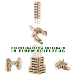 Baumkinder Kugelbahn Holz "K3-Expert" Mit Stecksystem (220 Teile) - Eine Murmelbahn Die Standhält! -Kinderspielzeugladen 29465007 04