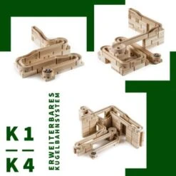 Baumkinder Kugelbahn Holz "K3-Expert" Mit Stecksystem (220 Teile) - Eine Murmelbahn Die Standhält! -Kinderspielzeugladen 29465007 06