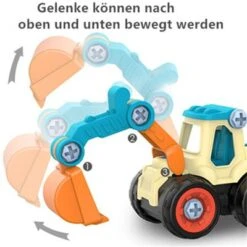 Syntek Spielzeugset Für Kinder Zum Zerlegen Von Technischen Fahrzeugen DIY Nuss Montage Puzzle Demontage Simulation Bagger Set -Kinderspielzeugladen 30598578 06