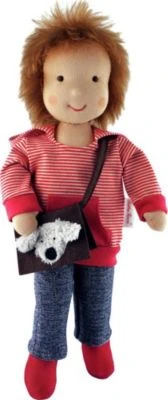 Käthe Kruse Stoffpuppe Waldorf Benni, 38 Cm